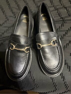 wild fable Black Loafers with Gold Bit Hardware